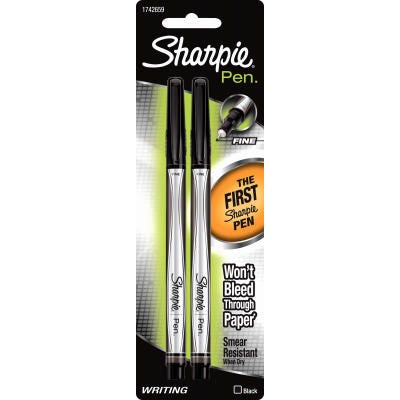 Sharpie Fine Point Ink Pen – Black – Pack of 2