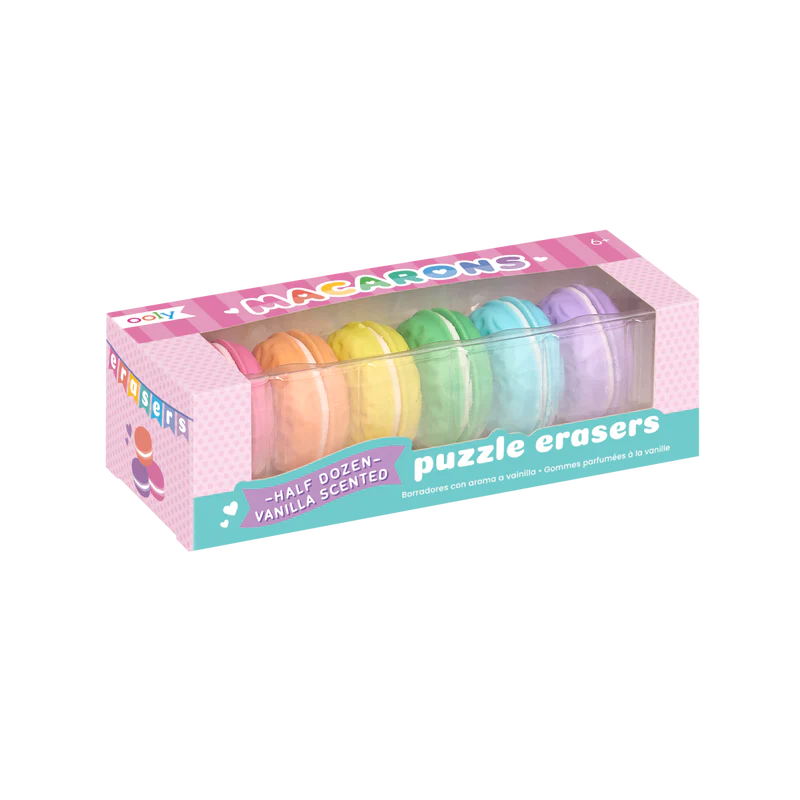 Macarons Vanilla Scented Erasers – Set of 6
