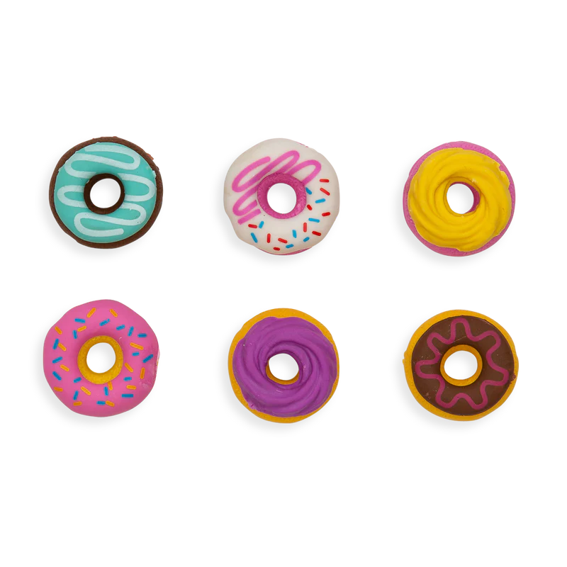 Dainty Donuts Vanilla Scented Pencil Erasers – Set of 6