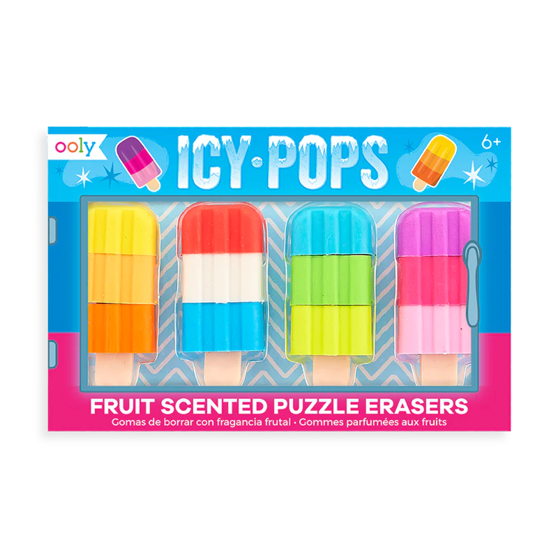 Icy Pops Puzzle Scented Erasers – Set of 4