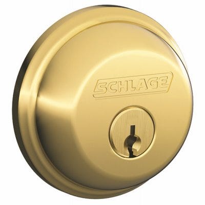Schlage Bright Brass Single-Cylinder Deadbolt Lock