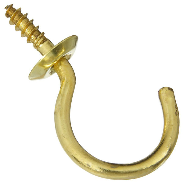 Solid Brass Cup Hook – 1.25" – 2 Pack