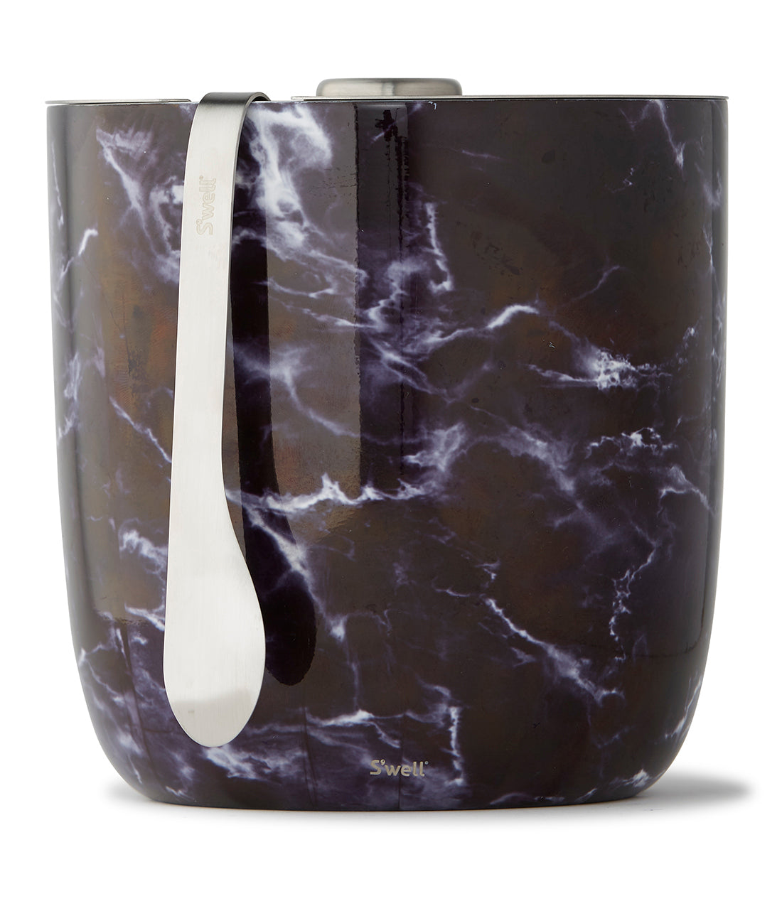 S'well 68oz Ice Bucket + Tongs – Black Marble