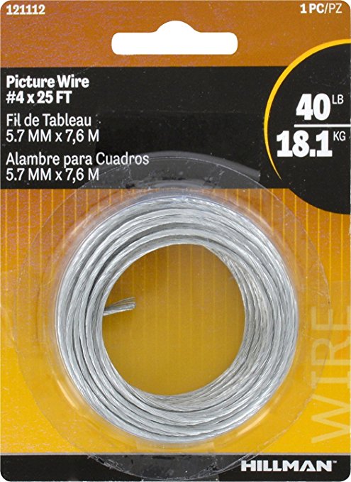 Hillman 40lb Steel Picture Wire - 25ft