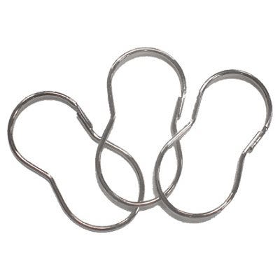 Chrome Shower Curtain Rings – 12pk