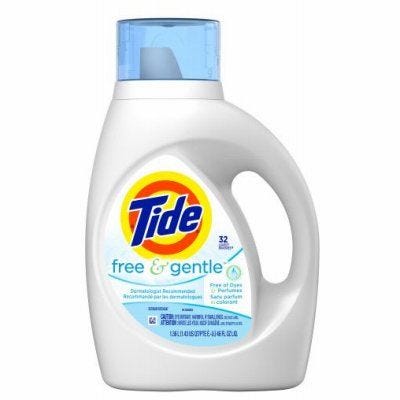 Tide Detergent Liquid –  Free & Gentle – 32 Loads – 46oz