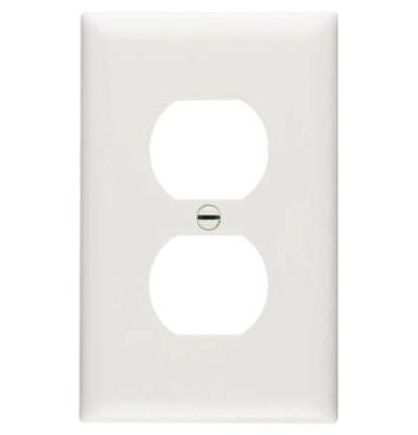 Duplex Outlet Wall Plate – White