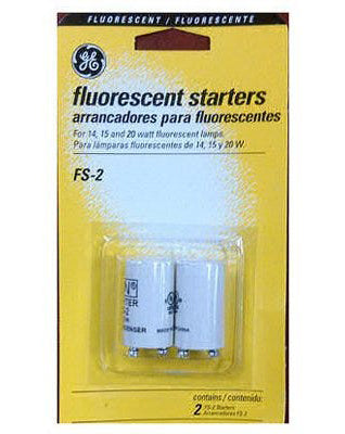 Fluorescent Starter FS-2 For 14, 15, & 20-Watt Lamps – Pack of 2