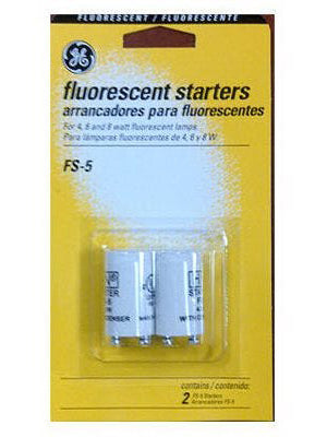 Fluorescent Starter FS-5 For 4, 6, & 8-Watt Lamps – Pack of 2
