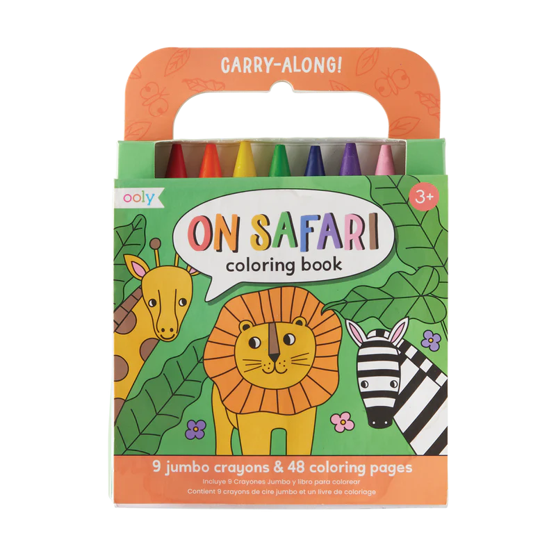 Carry Along Coloring Book Set – Safari