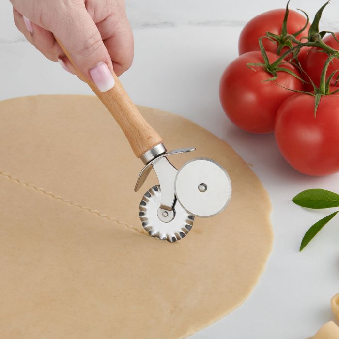 Fante's Double Dough Cutter & Crimper With Stainless Steel Blade