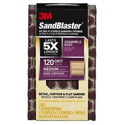 3M Sandblaster Flexible Sponge Block – 120 Grit