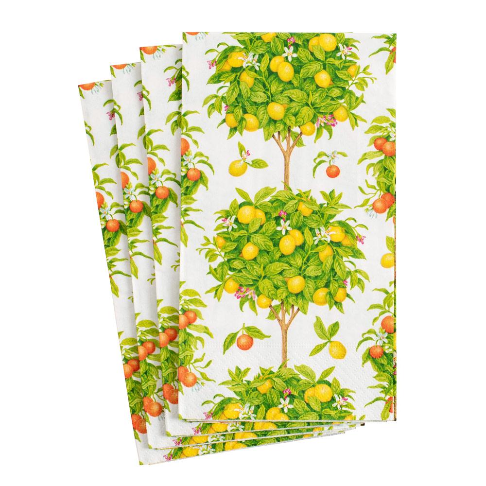 Caspari Citrus Topiaries Paper Guest Towel Napkins - 15 Pk