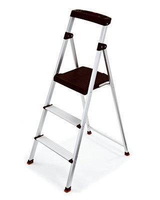 Rubbermaid Aluminum Step Ladder – 3 Step – 4.25Ft
