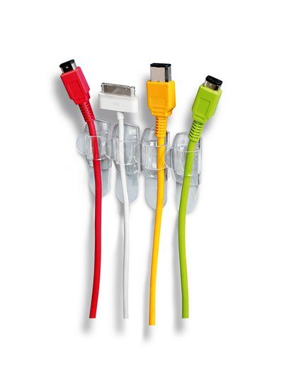 3M Command Clear Large Cord Clips w/Clear Strips, Pack of 8, Clear Clips 
