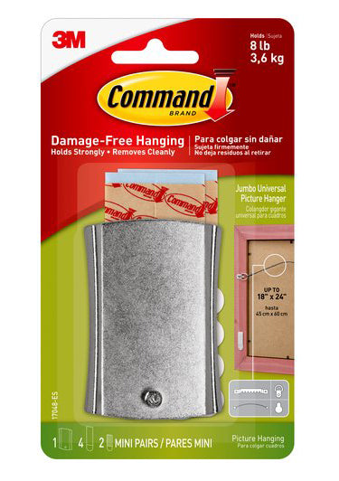 Command Damage-Free Jumbo Universal Picture Hanger – 8lb