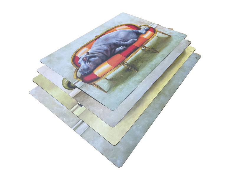 Wildlife At Leisure – Rhino And Friends Laminated Placemats – Set of 4