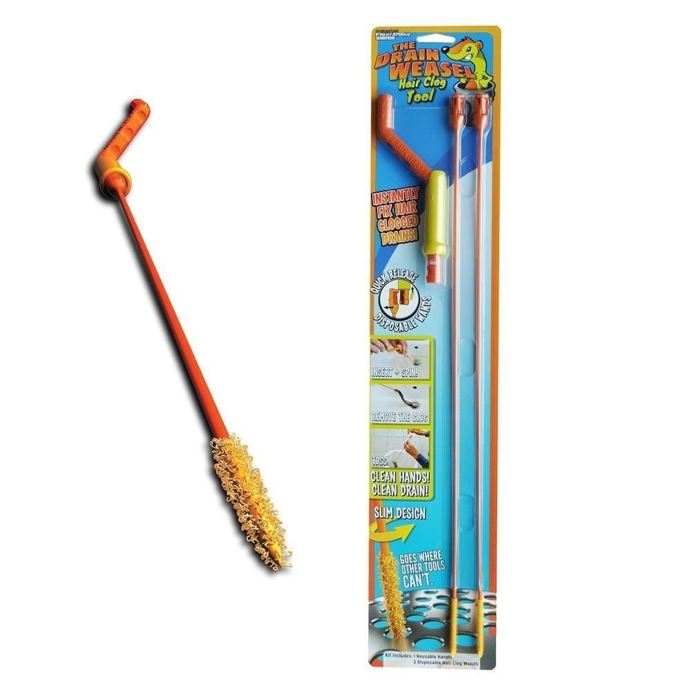 Flexisnake Drain Weasel 3-Pack Refill Disposable Cleaning Wands