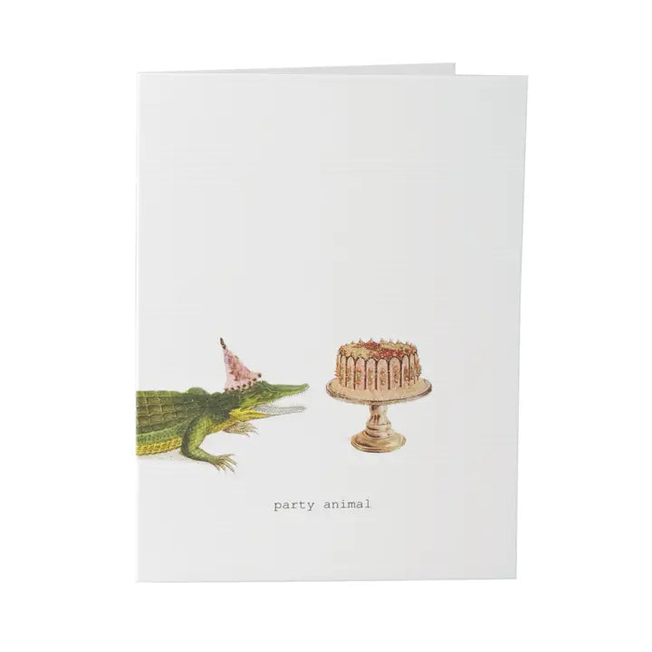 Party Animal Birthday Glitter Greeting Card – 3.5" x 5"