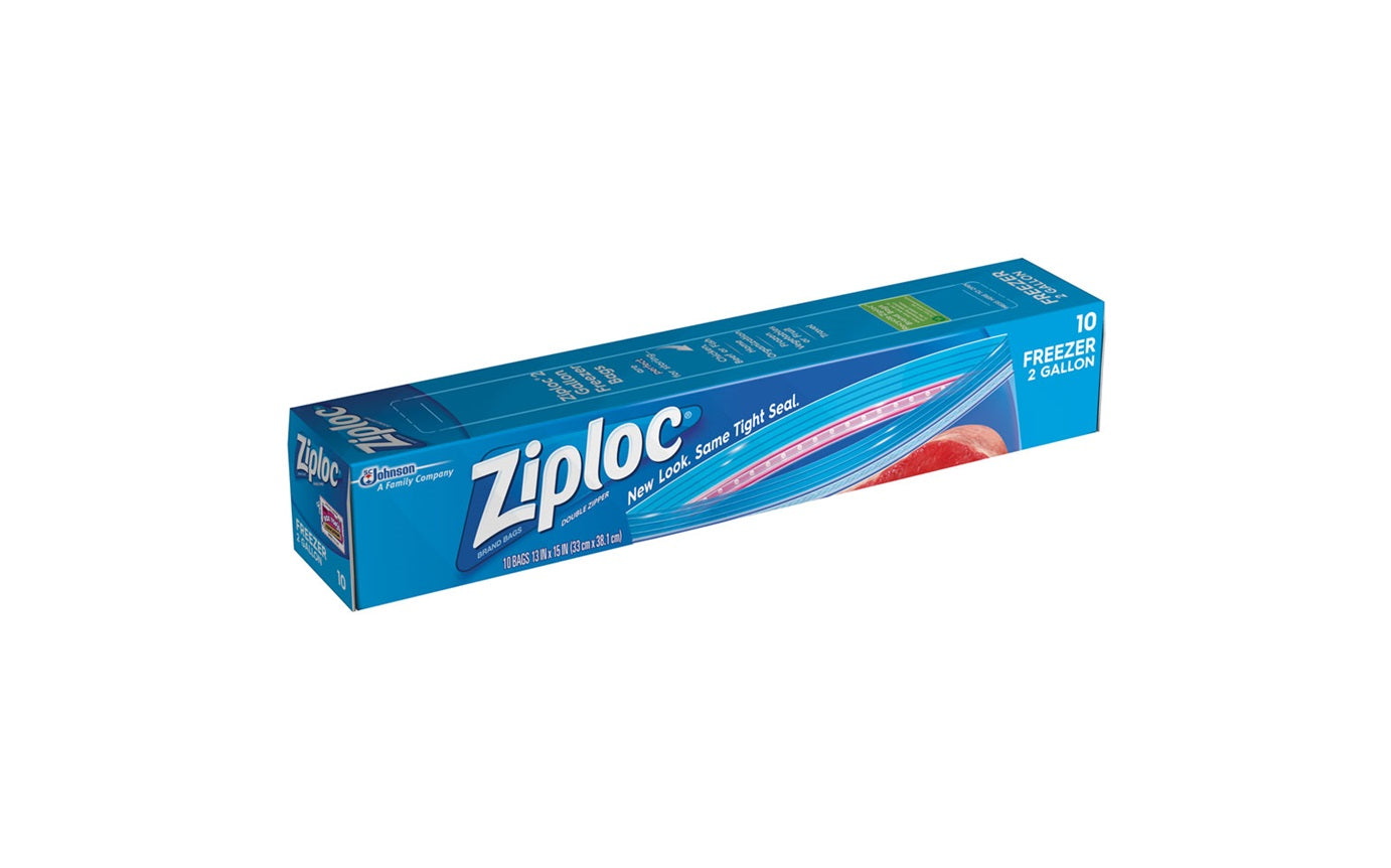 Ziploc Freezer Bags 2 Gallon, 10 Count