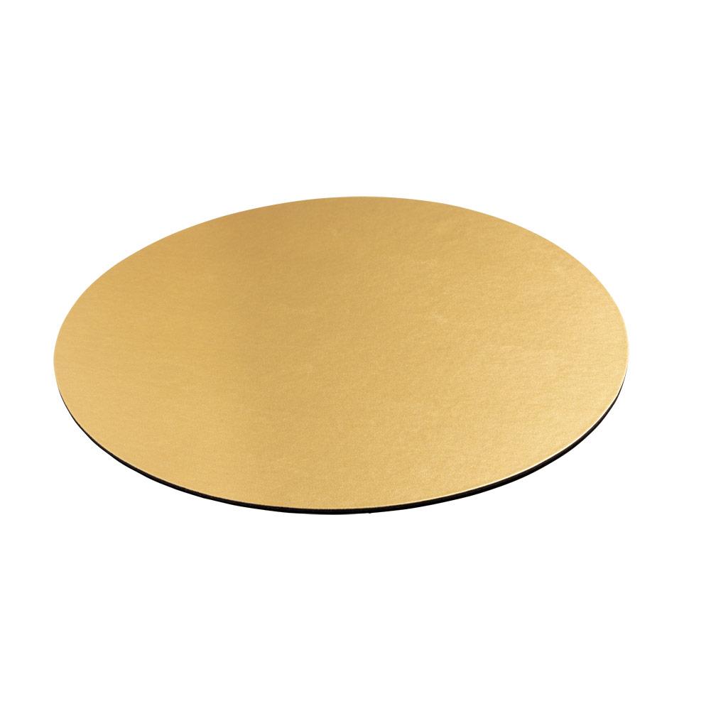 Caspari Luster Felt-Backed Round Placemat – Gold