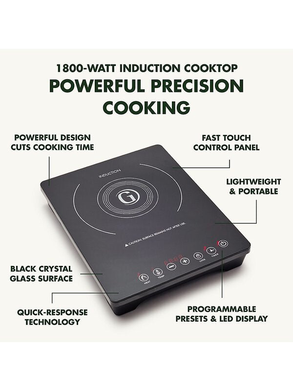 GreenPan Induction Electric Cooktop –  1800 Watts