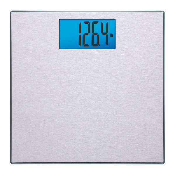 Digital Step-On Bath Scale – Textured Stainless