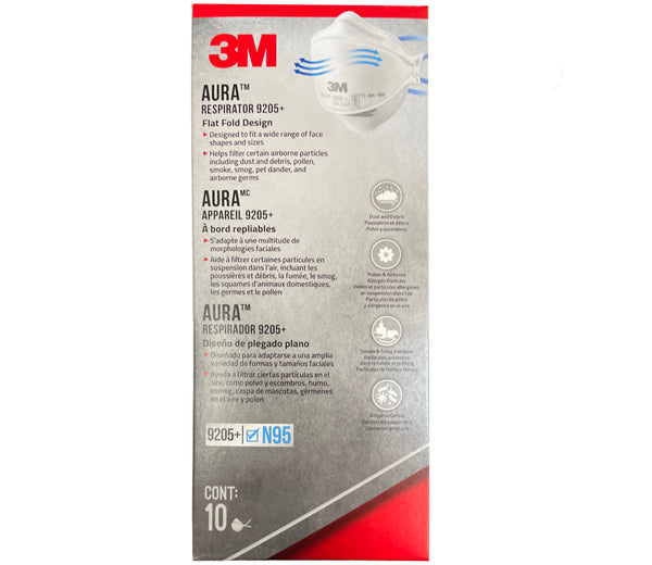 3M™ Aura™ N95 Particle Respirator Masks 9205+  – Pack of 10