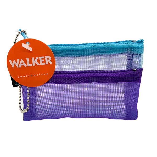 Walker Bags Color Mesh Zip Case – Aqua – 5x7in