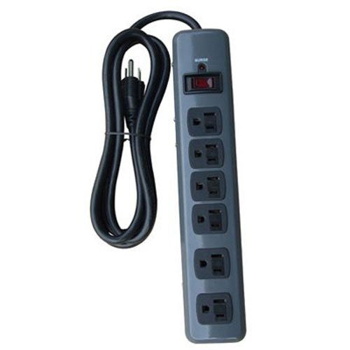 6 Outlet Heavy Duty Surge Protector Strip