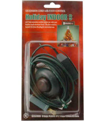 Christmas Extension with On/Off Foot Switch – Green – 9ft