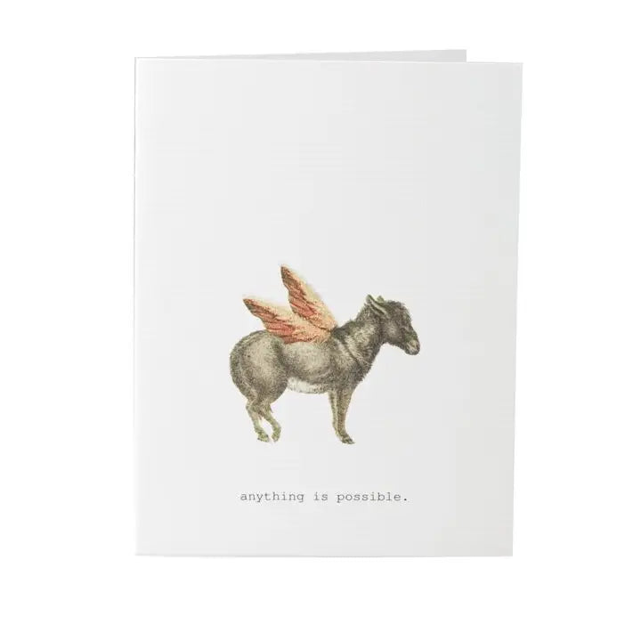 Anything is Possible Glitter Greeting Card – 3.5" x 5"