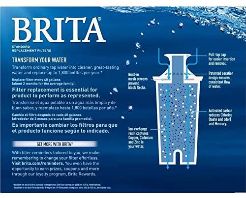 Brita® Standard Replacement Filters for Pitchers, 3/Pack, 8 Brita® Standard Replacement Filters for Pitchers, 3/Pack, 8