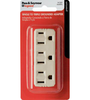 Triple Grounding Outlet Tap – Ivory