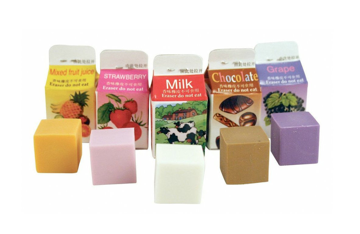 Scented Milk Carton Erasers