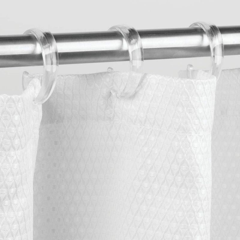 InterDesign Bathroom Shower Curtain "C" Hook – Clear – Pack of 12
