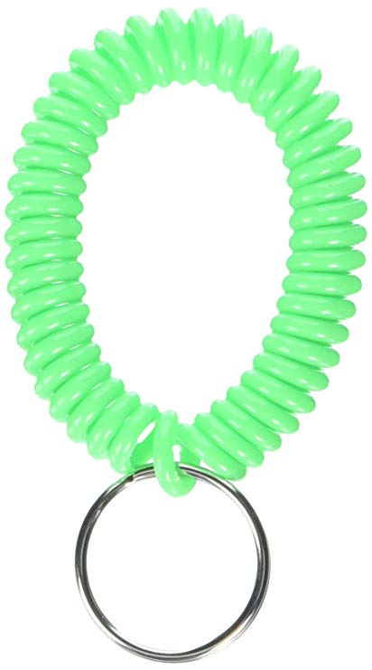 Neon Split-Ring Coiled Keychain