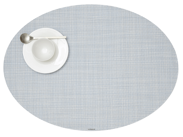 Chilewich Mini Basketweave Oval Placemat – Sky