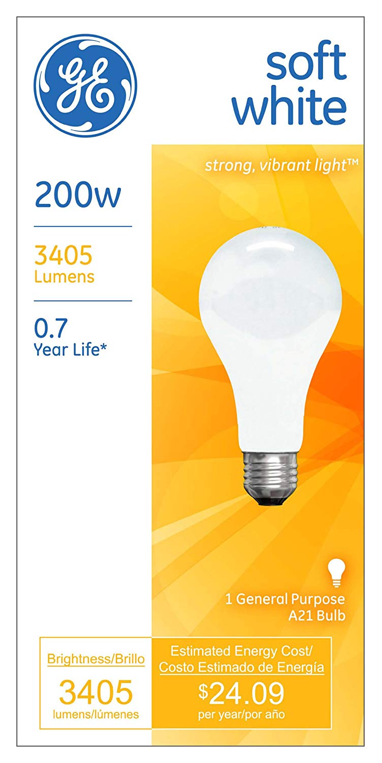 200 Watt A21 Bulb – Soft White
