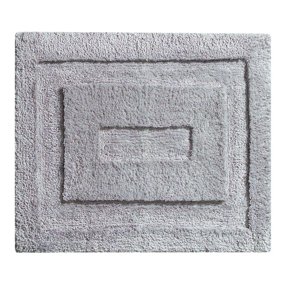 InterDesign Microfiber Spa Bathroom Accent Rug – Gray – 21in x 17in