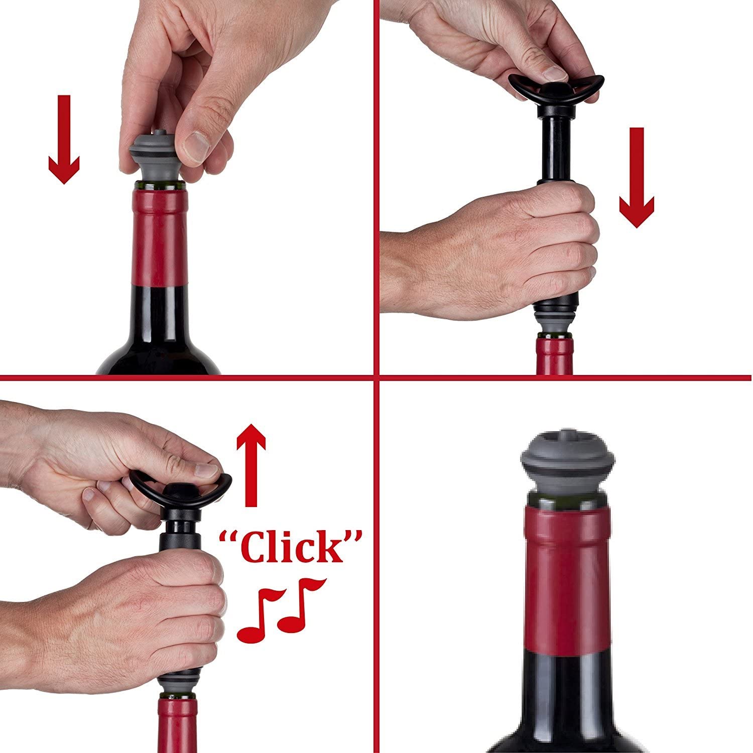 Vacu Vin Wine Saver Vacuum Stoppers - Thumbnail 5