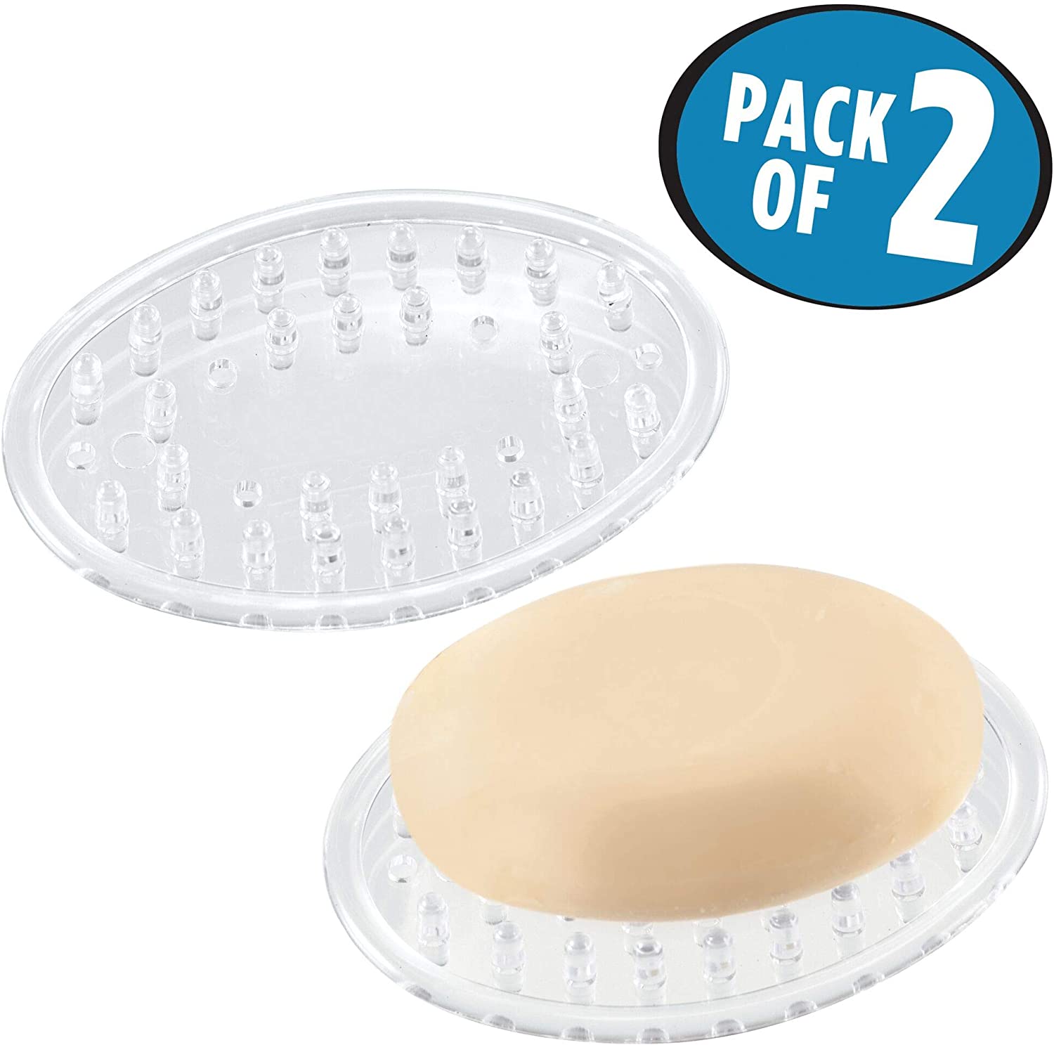 Plastic Soap Saver – Clear – Set of 2
