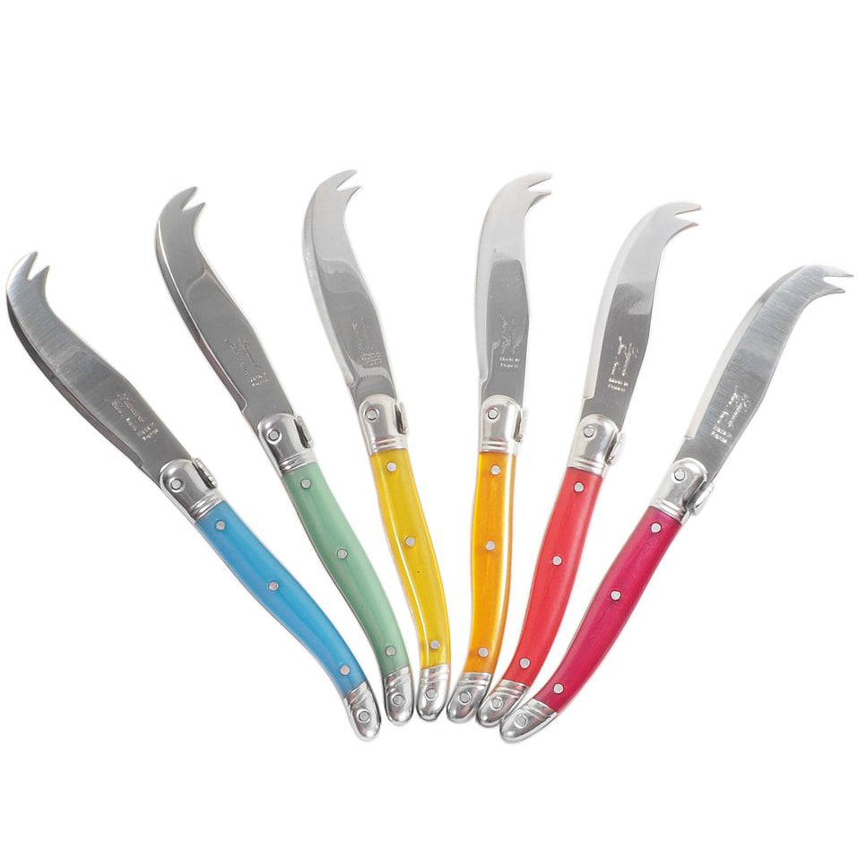 Laguiole Mini Fork Tipped Cheese Knife – Assorted Colors - Sold Individually