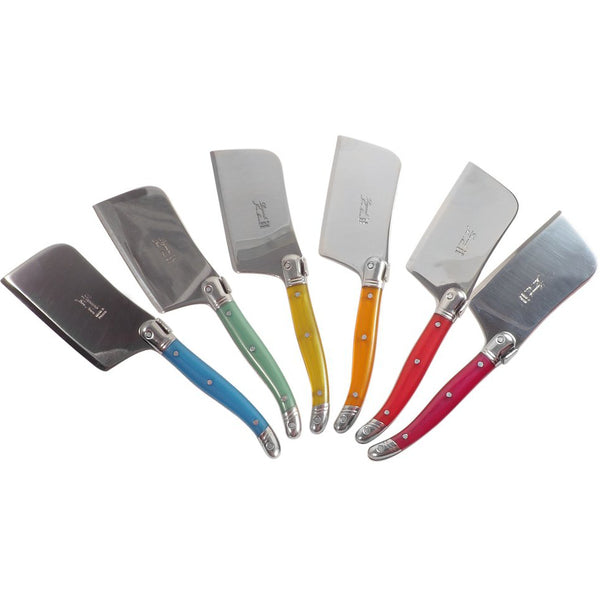 Laguiole Rainbow Mini Fork Tipped Cheese Knives (Set of 12)