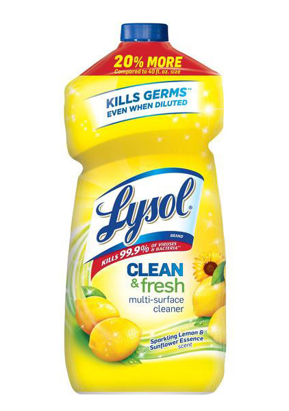Lysol Clean & Fresh Multi-Surface Cleaner, Clean & Fresh Lemon, 40 oz