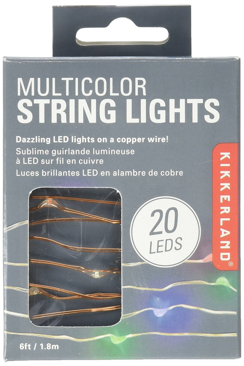Kikkerland Copper String Lights – Multicolor