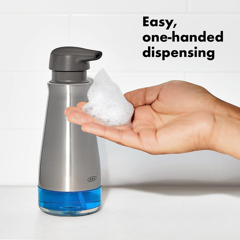 OXO Good Grips Stainless Steel Soap Dispensing Sponge Holder - Clear, One  Size