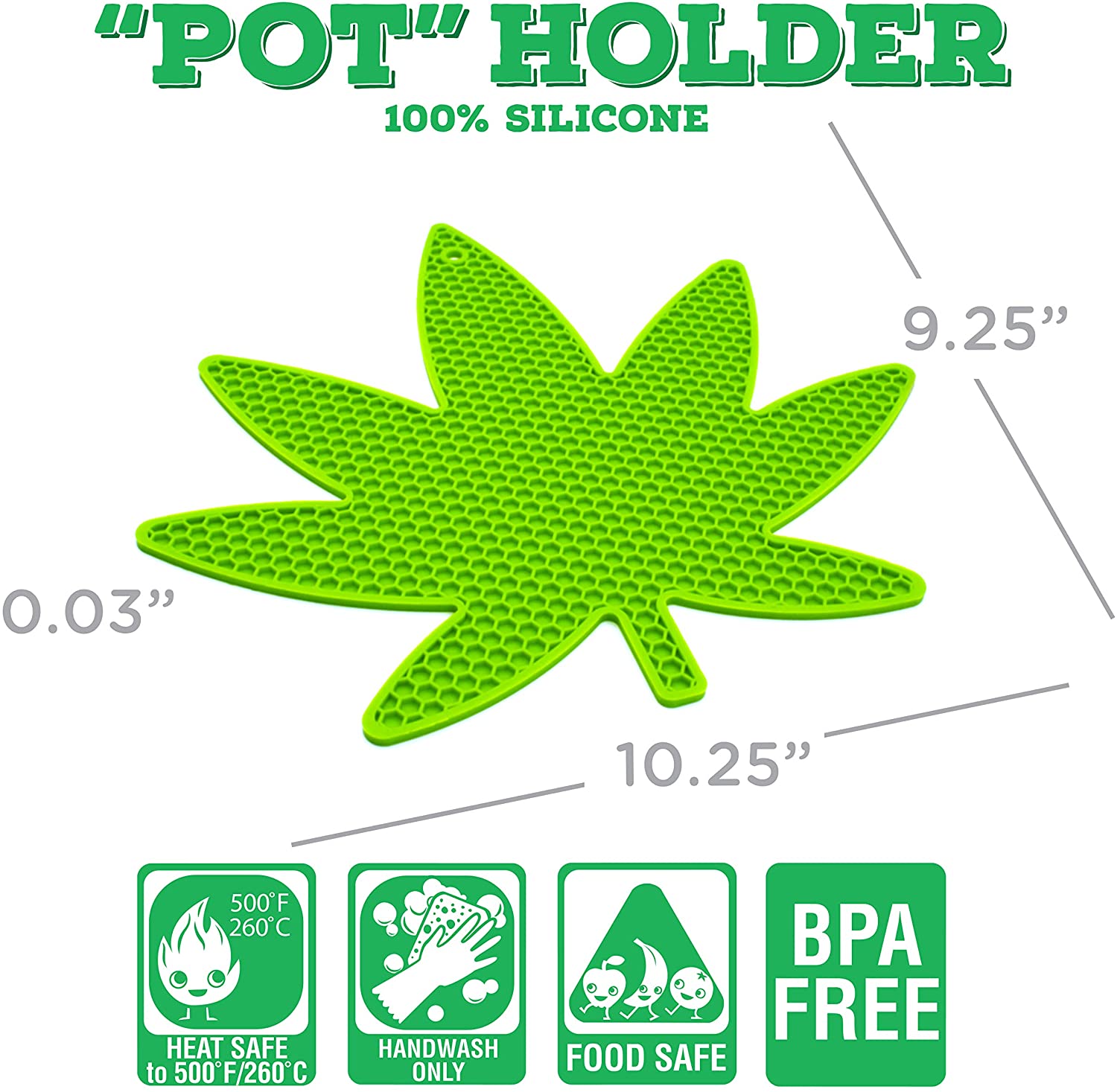 Pot Leaf Silicone Pot Holder/Trivet