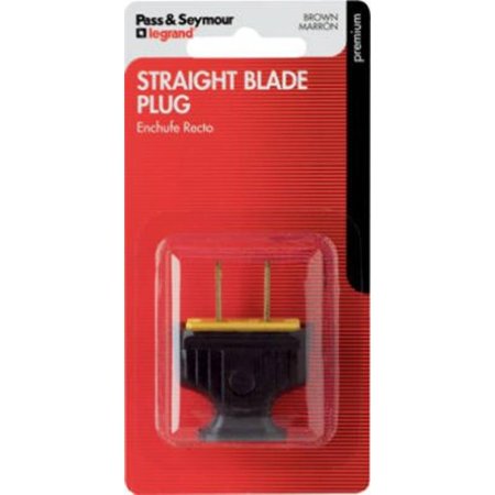 Straight Blade Flat Plug – Brown