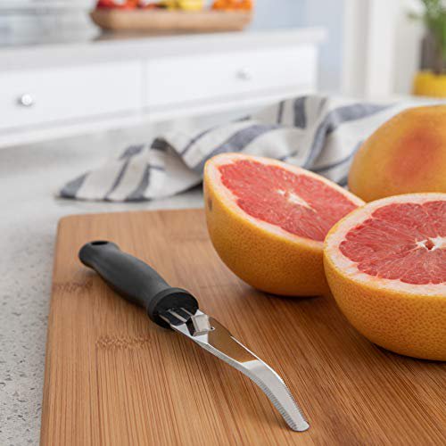  HIC Kitchen Squirtfree Serrated Twin-Blade Grapefruit  Sectioning Knife,Silver : Everything Else
